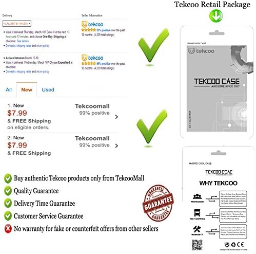 Tekcoo iPhone 7 Plus Case, Tekcoo iPhone 8 Plus Clip Clip, [Tstraw] הלם סופג מעטפת קשה [Kickstand מובנה]